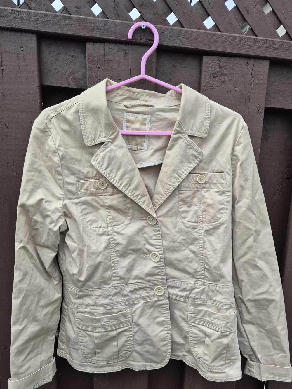 Lady Hathaway Utility Spring Jacket Women's Size S Outdoor Tan Beige‎ GUC
